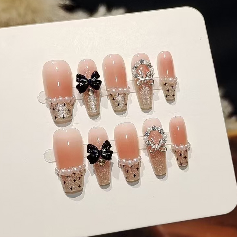 Nail Art Press On - 10 Adet Fransız Tatlı Havalı Seksi