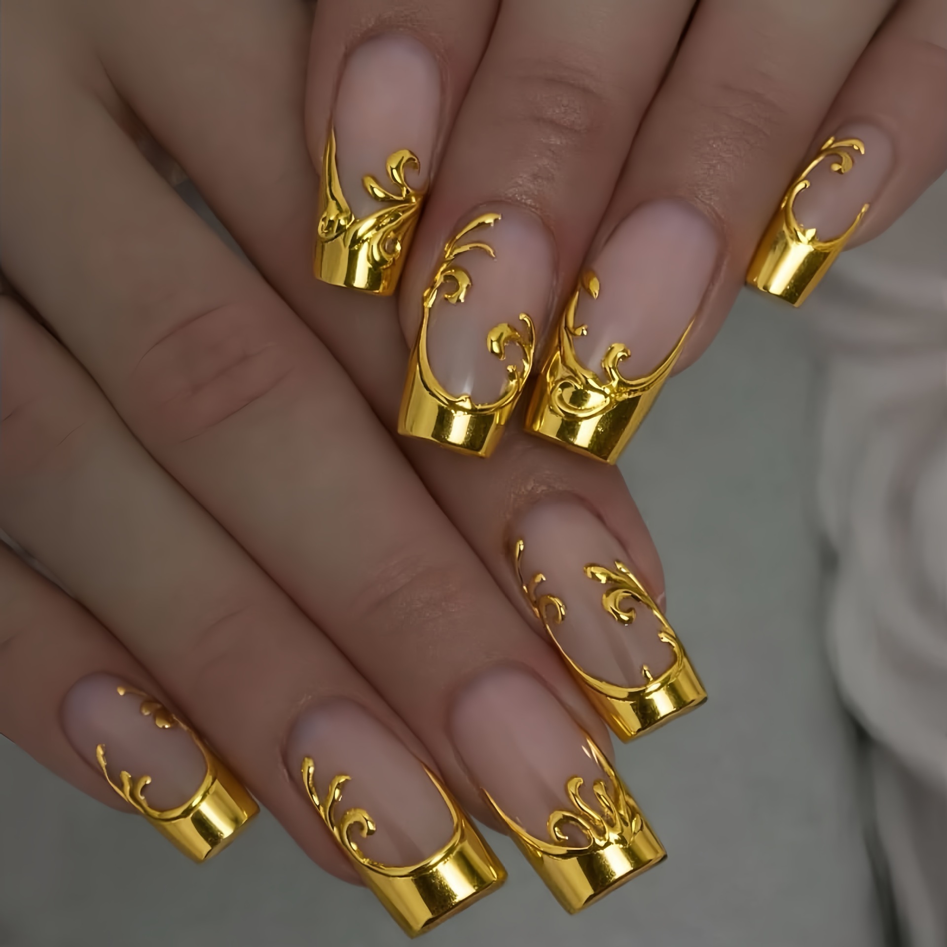 Nail Art Press On - Kadınlar için Orta Uzunlukta Sahte Tırnaklar,