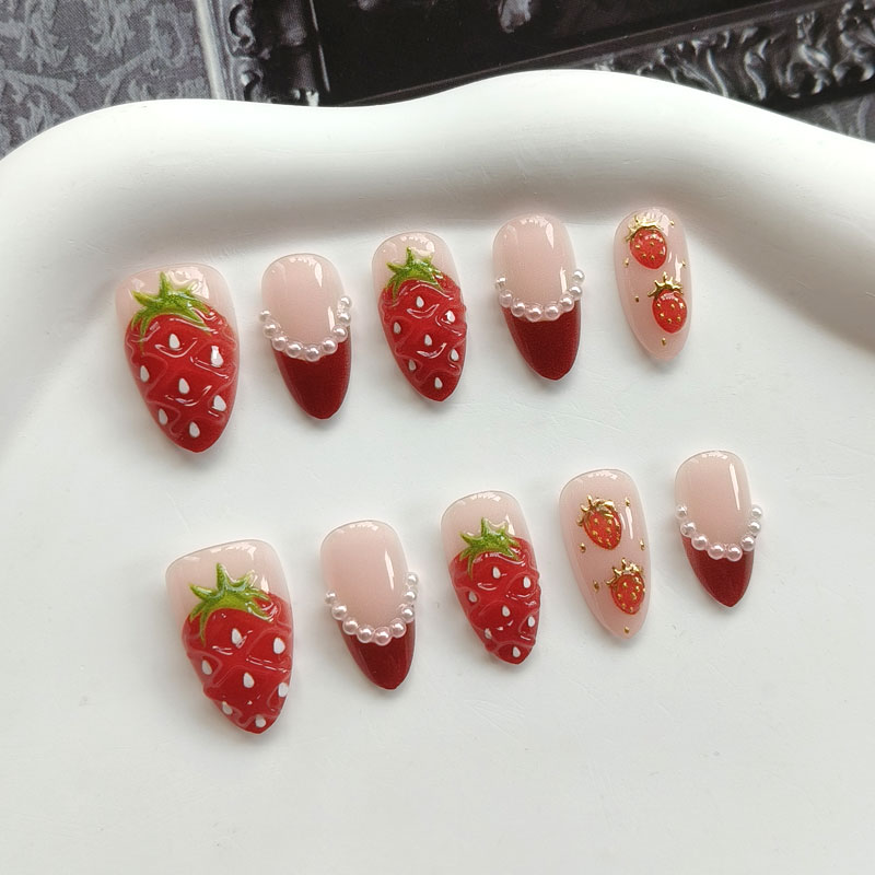 10 Adet Kadın Fransız Stili 3D - Nail Art Press On incelemesi ve fiyatı