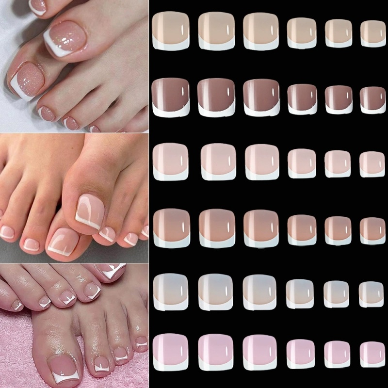 120 adet Kare Fransız Uçlu Tak - Nail Art Pink incelemesi ve fiyatı