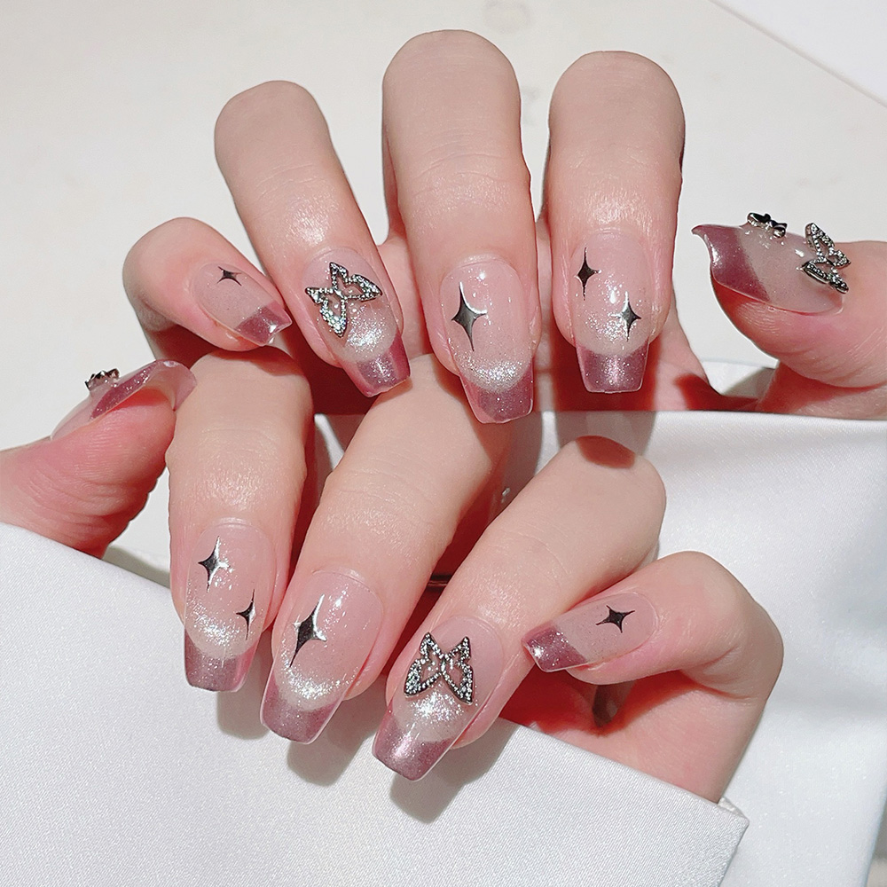 10 adet Kısa Trapez El Yapımı  - Nail Art Pink incelemesi ve fiyatı