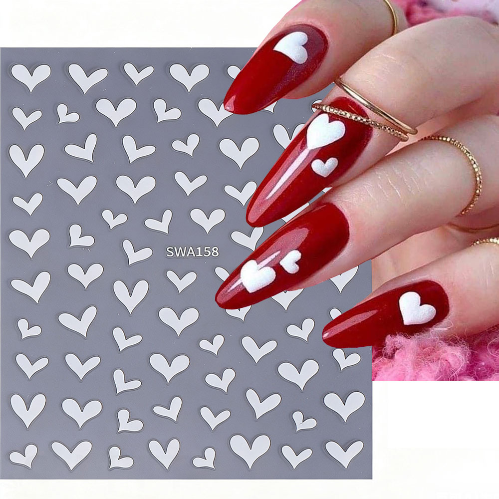 3D Beyaz Kalp Sevgililer Günü  - Nail Art Valentines Day incelemesi ve fiyatı
